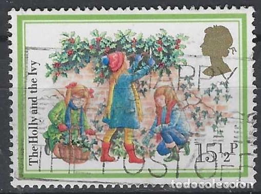 Sellos: GRAN BRETA&Ntilde;A 1982 - NAVIDAD, COLOCANDO LOS MU&Eacute;RDAGOS - USADO