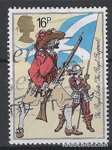 Sellos: GRAN BRETA&Ntilde;A 1983 - HISTORIA DEL UNIFORME MILITAR, THE ROYAL SCOTS 1633 - USADO