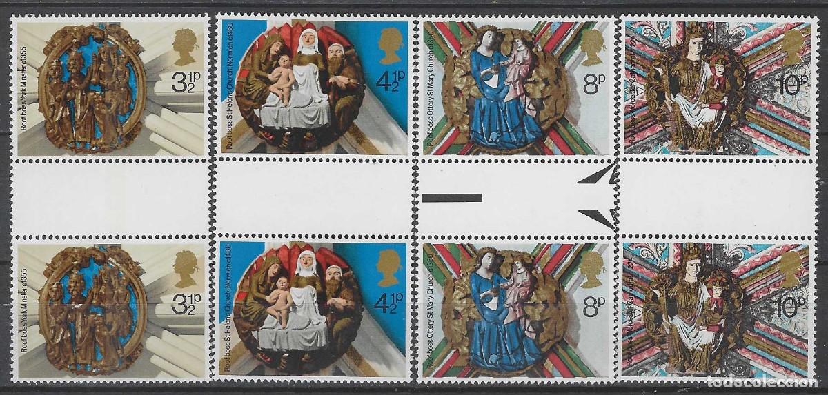 Sellos: GRAN BRETA&Ntilde;A 1974 - NAVIDAD, S.COMPLETA, GUTTER PAIRS - MNH**