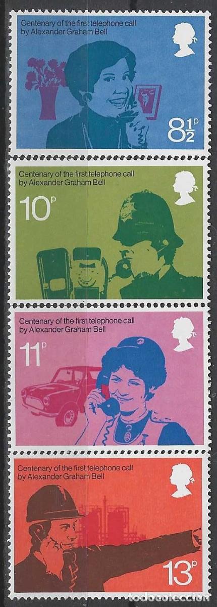 Sellos: GRAN BRETA&Ntilde;A 1976 - CENTENARIO DEL TEL&Eacute;FONO, S.COMPLETA - MNH**