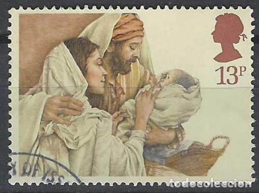 Selos: GRAN BRETA&Ntilde;A 1984 - NAVIDAD, SAGRADA FAMILIA - USADO