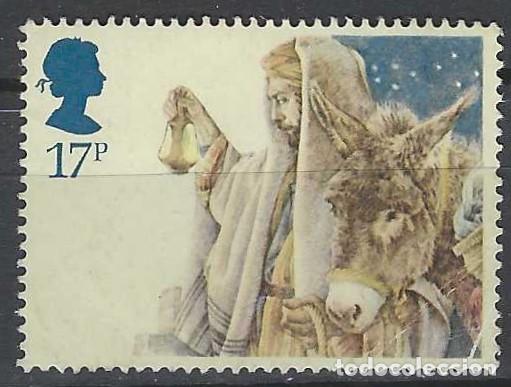 Selos: GRAN BRETA&Ntilde;A 1984 - NAVIDAD, LLEGADA A BEL&Eacute;N - MH*