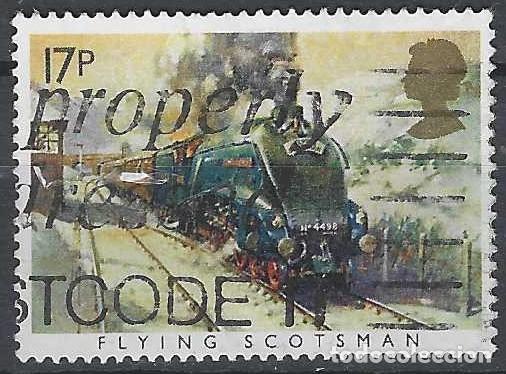 Selos: GRAN BRETA&Ntilde;A 1985 - 150&ordm; ANIV. DE LOS TRENES BRIT&Aacute;NICOS, &rdquo;FLYING SCOTSMAN&rdquo; - USADO