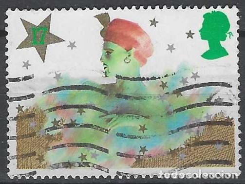 Sellos: GRAN BRETA&Ntilde;A 1985 - NAVIDAD, EL GENIO - USADO