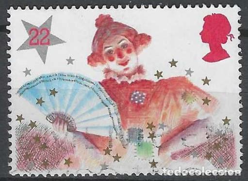 Sellos: GRAN BRETA&Ntilde;A 1985 - NAVIDAD, LA GRAN DAMA - USADO