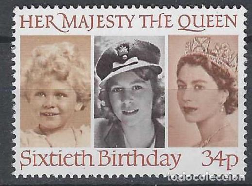 Sellos: GRAN BRETA&Ntilde;A 1986 - 60&ordm; ANIV. DEL NACIMIENTO DEE LA REINA ISABEL II, 34P - MNH**