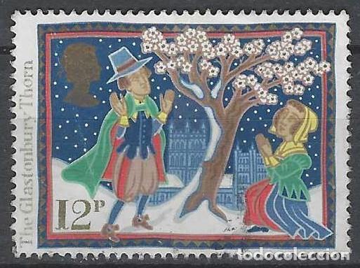 Sellos: GRAN BRETA&Ntilde;A 1986 - NAVIDAD, FOLKLORE, LA ESPINA DE GLASTONBURY 12P - USADO