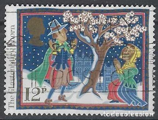Sellos: GRAN BRETA&Ntilde;A 1986 - NAVIDAD, FOLKLORE, LA ESPINA DE GLASTONBURY 12P - USADO