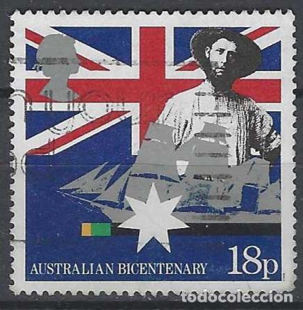Sellos: GRAN BRETA&Ntilde;A 1988 - BICENTENARIO DE AUSTRALIA, PRIMEROS COLONOS - USADO