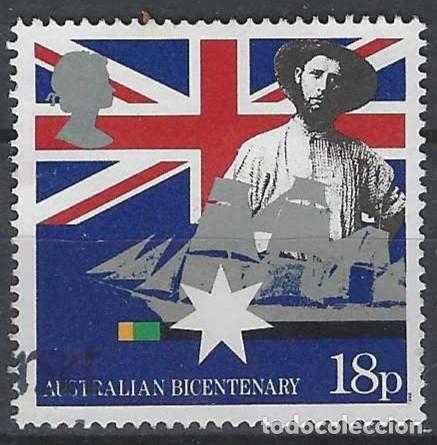 Sellos: GRAN BRETA&Ntilde;A 1988 - BICENTENARIO DE AUSTRALIA, PRIMEROS COLONOS - USADO