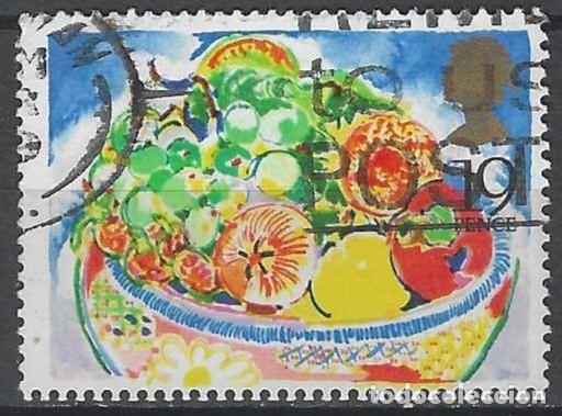 Sellos: GRAN BRETA&Ntilde;A 1989 - OCASIONES, MACEDONIA DE FRUTAS - USADO