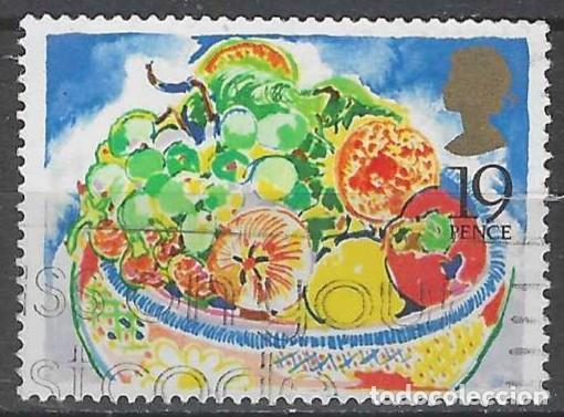 Sellos: GRAN BRETA&Ntilde;A 1989 - OCASIONES, MACEDONIA DE FRUTAS - USADO
