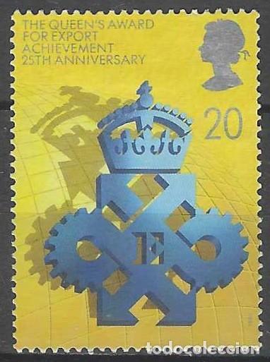 Sellos: GRAN BRETA&Ntilde;A 1990 - 25&ordm; ANIV. PREMIOS POR LOGROS TECNOL&Oacute;GICOS Y DE EXPORTACI&Oacute;N &rdquo;E&rdquo; - MSG