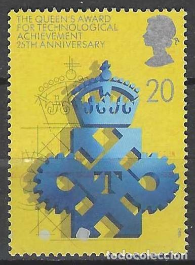 Sellos: GRAN BRETA&Ntilde;A 1990 - 25&ordm; ANIV. PREMIOS POR LOGROS TECNOL&Oacute;GICOS Y DE EXPORTACI&Oacute;N &rdquo;T&rdquo; - MSG
