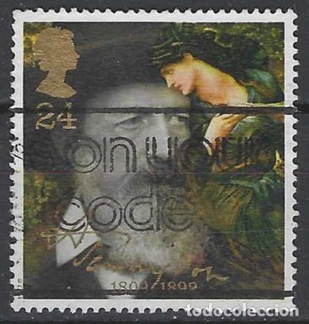 Sellos: GRAN BRETA&Ntilde;A 1992 - CENTENARIO DE LA MUERTE DE LORD ALFRED TENNYSON - USADO