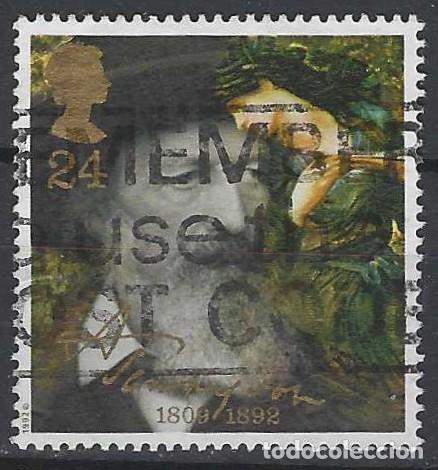 Sellos: GRAN BRETA&Ntilde;A 1992 - CENTENARIO DE LA MUERTE DE LORD ALFRED TENNYSON - USADO