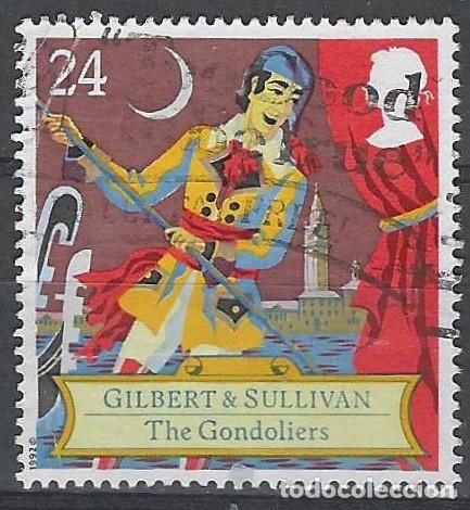 Sellos: GRAN BRETA&Ntilde;A 1992 - 150&ordm; ANIV. NACIMIENTO COMPOSITOR SIR ARTHUR SULLIVAN &rdquo;LOS GONDOLEROS&rdquo; - USADO