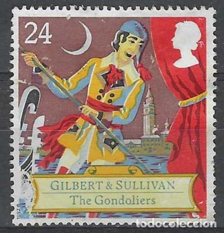 Sellos: GRAN BRETA&Ntilde;A 1992 - 150&ordm; ANIV. NACIMIENTO COMPOSITOR SIR ARTHUR SULLIVAN &rdquo;LOS GONDOLEROS&rdquo; - USADO