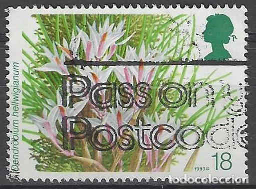 Sellos: GRAN BRETA&Ntilde;A 1993 - 14&ordf; CONF. MUNDIAL SOBRE ORQU&Iacute;DEAS, DENDROBIUM HELLWIGIANUM - USADO