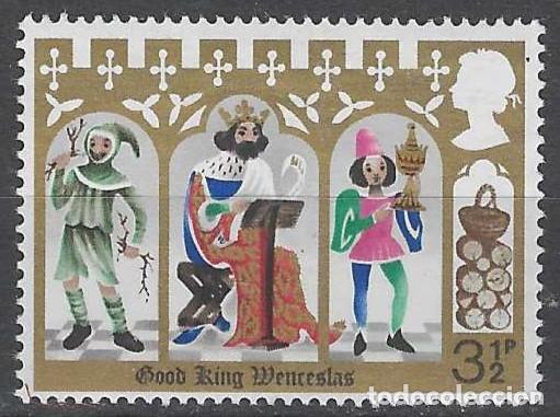 Sellos: GRAN BRETA&Ntilde;A 1973 - NAVIDAD, CUENTO POPULAR, LOS TRES PERSONAJES DEL CUENTO - MNH**