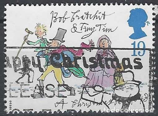 Sellos: GRAN BRETA&Ntilde;A 1993 - NAVIDAD, CUENTO DE CHARLES DICKENS &rdquo;TINY TIM Y BOB CRATCHIT&rdquo; - USADO