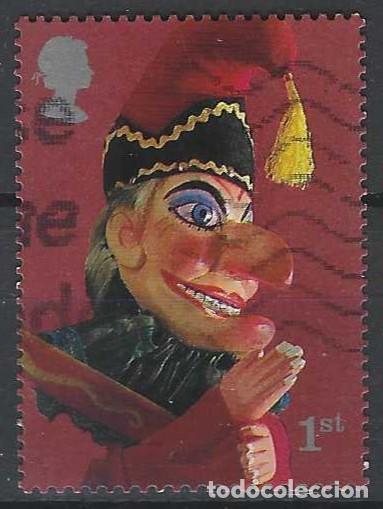 Sellos: GRAN BRETA&Ntilde;A 2001 - MARIONETAS, MR. PUNCH - USADO