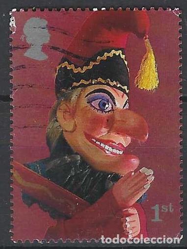 Sellos: GRAN BRETA&Ntilde;A 2001 - MARIONETAS, MR. PUNCH - USADO