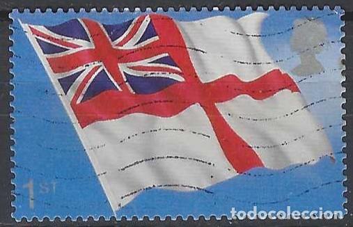 Sellos: GRAN BRETA&Ntilde;A 2001 - BANDERAS DE PABELLONES, ROYAL NAVY - USADO