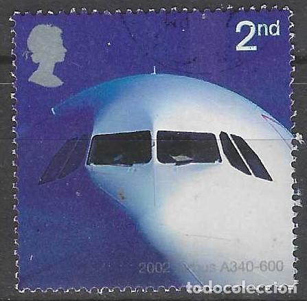 Sellos: GRAN BRETA&Ntilde;A 2002 - 50&ordm; A&Ntilde;OS DE LA AVIACI&Oacute;N COMERCIAL, AIRBUS A340-600 - USADO