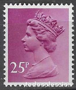 Sellos: GRAN BRETA&Ntilde;A 1981 - ISABEL II, 25P P&Uacute;RPURA - MNH**