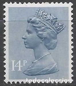 Sellos: GRAN BRETA&Ntilde;A 1981 - ISABEL II, 14P AZUL GRIS&Aacute;CEO - MNH**