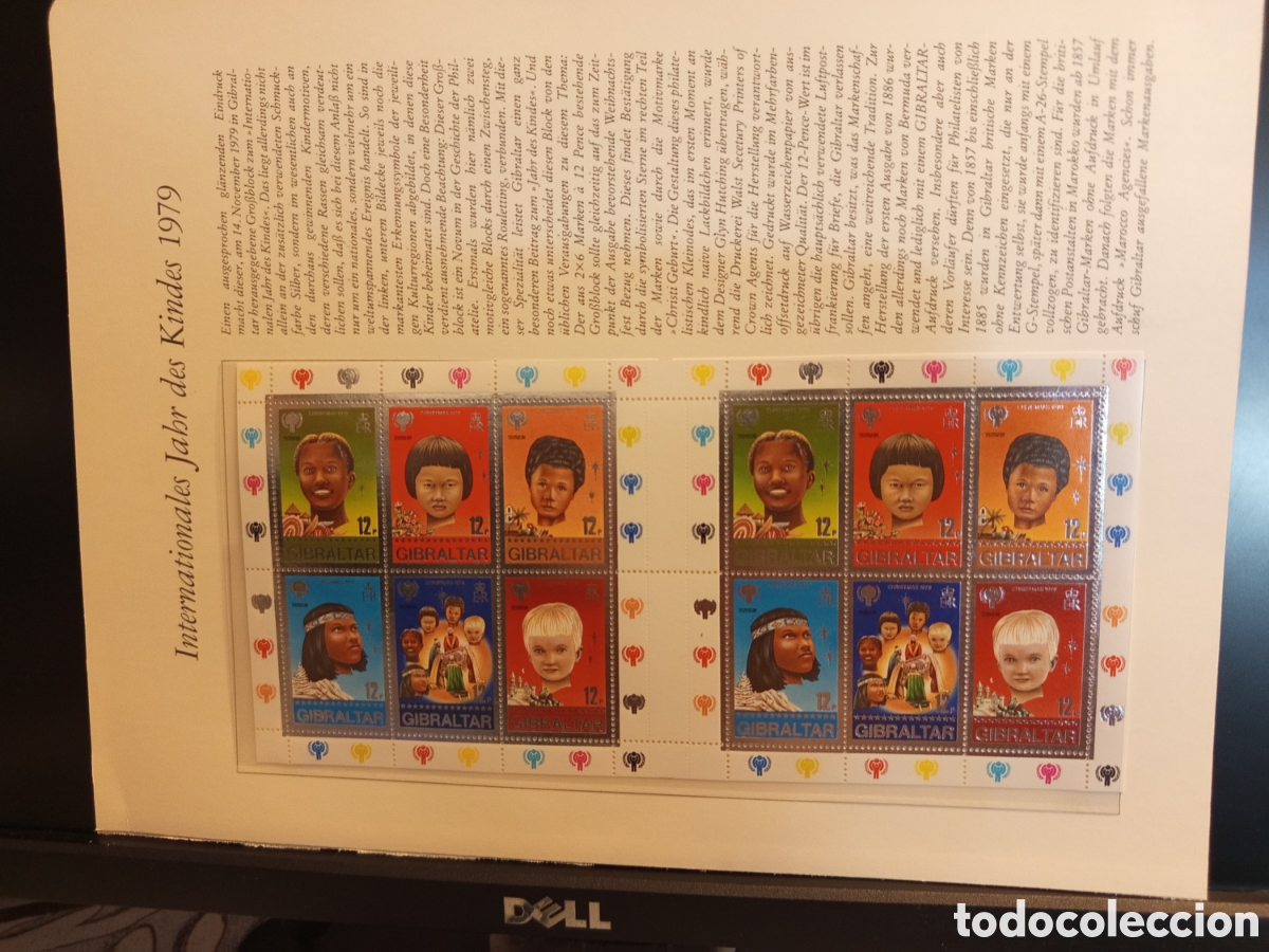 Sellos: &rdquo;Gibraltar 1979 - Hoja bloque Christmas - A&ntilde;o del Ni&ntilde;o - Ni&ntilde;os del mundo&rdquo;