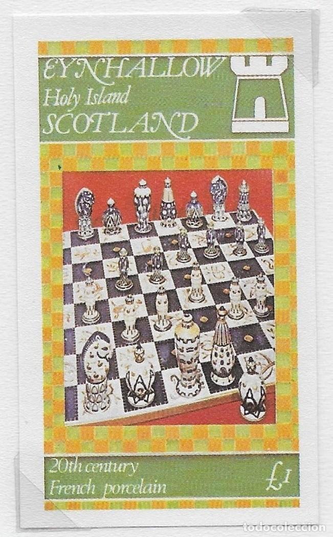 Sellos: GB LOCAL EYNHALLOW 1978 SHEET MNH PORCELANA FRANCESA DEL SIGLO XX CHESS AJEDREZ SCHACH XADREZ ECHECS