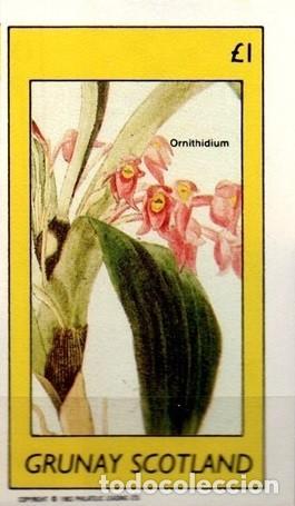 Sellos: GB LOCAL GRUNAY 1982 SHEET MNH ORCHIDS ORCHIDEES ORQUIDEAS ORCHIDEEN ORCHIDEE FLORES FLOWERS FLEURS