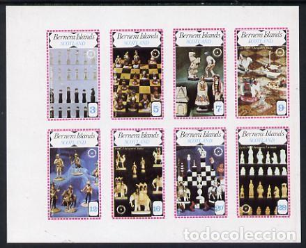 Sellos: GB LOCAL BERNERA 1979 SHEET MNH IMPERF ROTARY CHESS AJEDREZ SCHACH XADREZ ECHECS SCACCHI