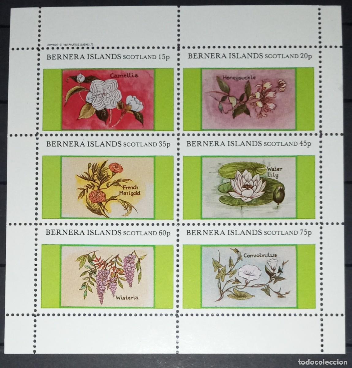 Sellos: GB LOCAL BERNERA 1982 SHEET MNH FLORES FLOWERS FLEURS FIORI BLUMEN