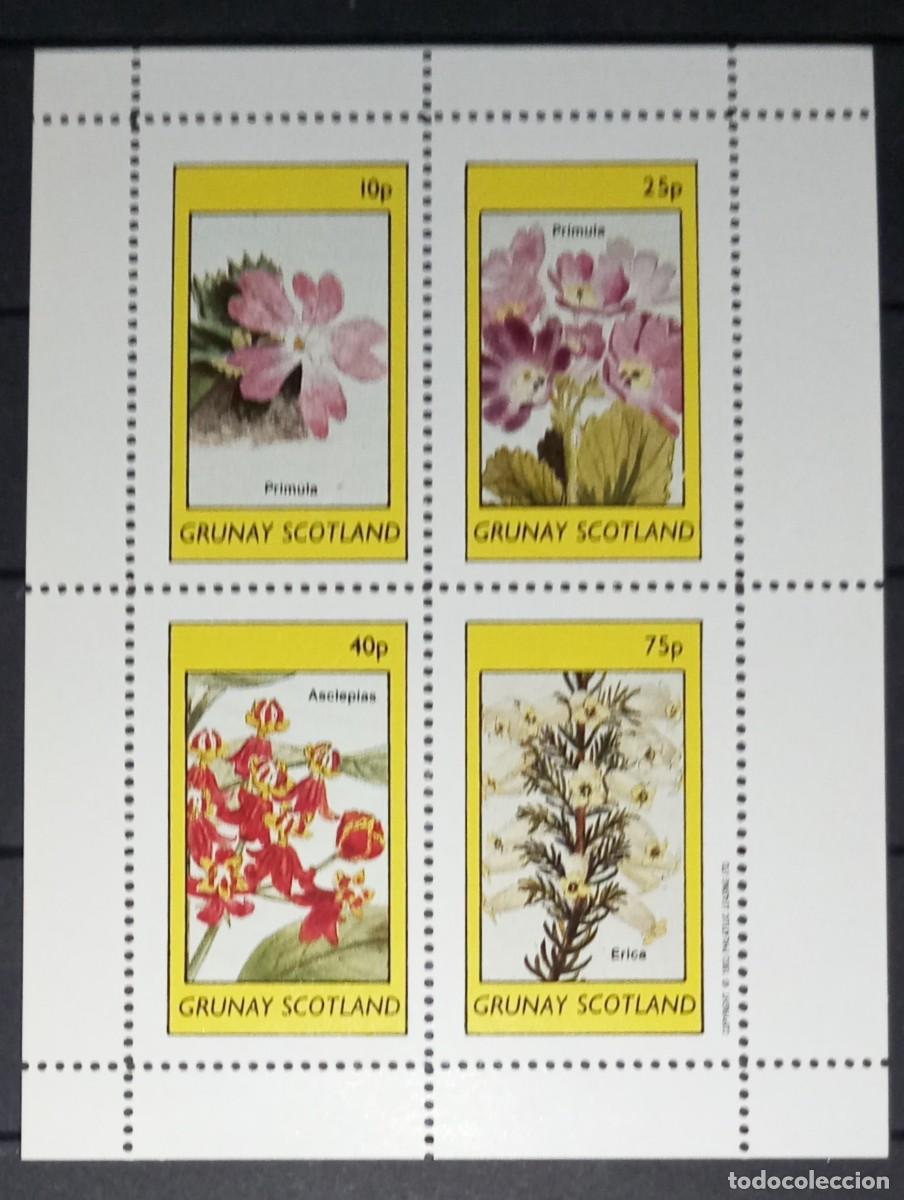 Sellos: GB LOCAL GRUNAY 1982 SHEET MNH FLORES FLOWERS FLEURS FIORI BLUMEN PLANTAS PLANTS PLANTES PFLANZEN