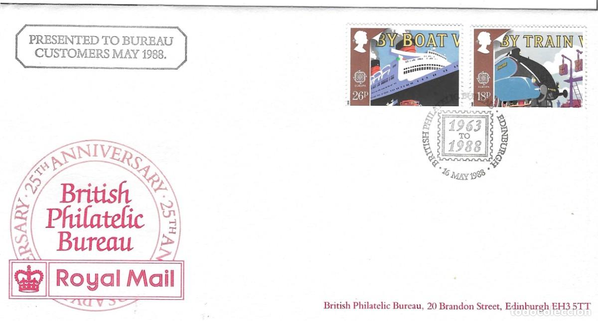 Sellos: Sobre. 25 Aniversario. British Philatelic Bureau. 1988. ref. 28-216
