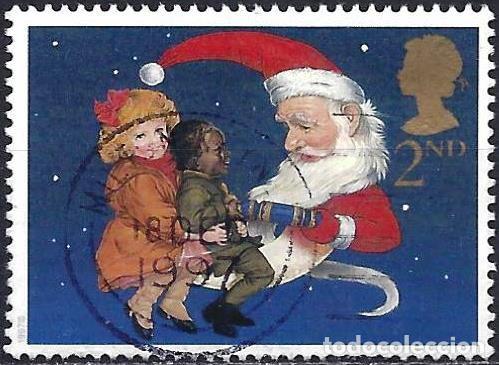 Sellos: Gran Breta&ntilde;a 1997 - Mi 1714 - YT 2002 - Los ni&ntilde;os y Pap&aacute; Noel
