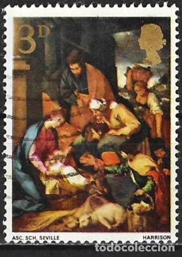 Sellos: Gran Breta&ntilde;a 1967 - Mi 474 &ndash; YT 499 - Navidad : Pintura