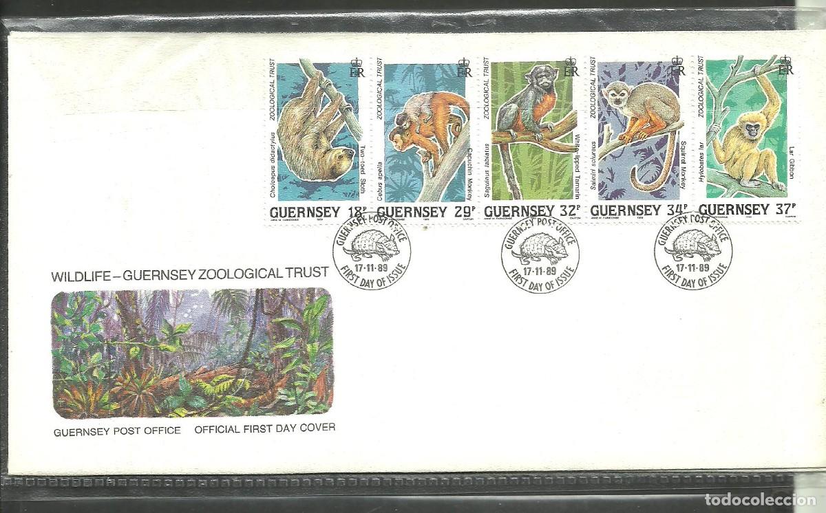 Sellos: GUERNSEY 1989 - FDC Yvert nro. 467-71