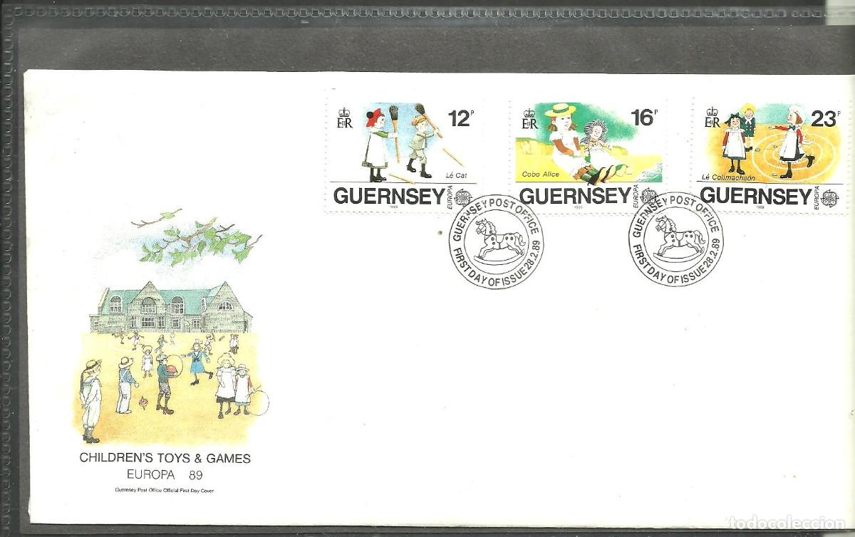 Sellos: GUERNSEY 1989 - FDC Yvert nro. 451-53