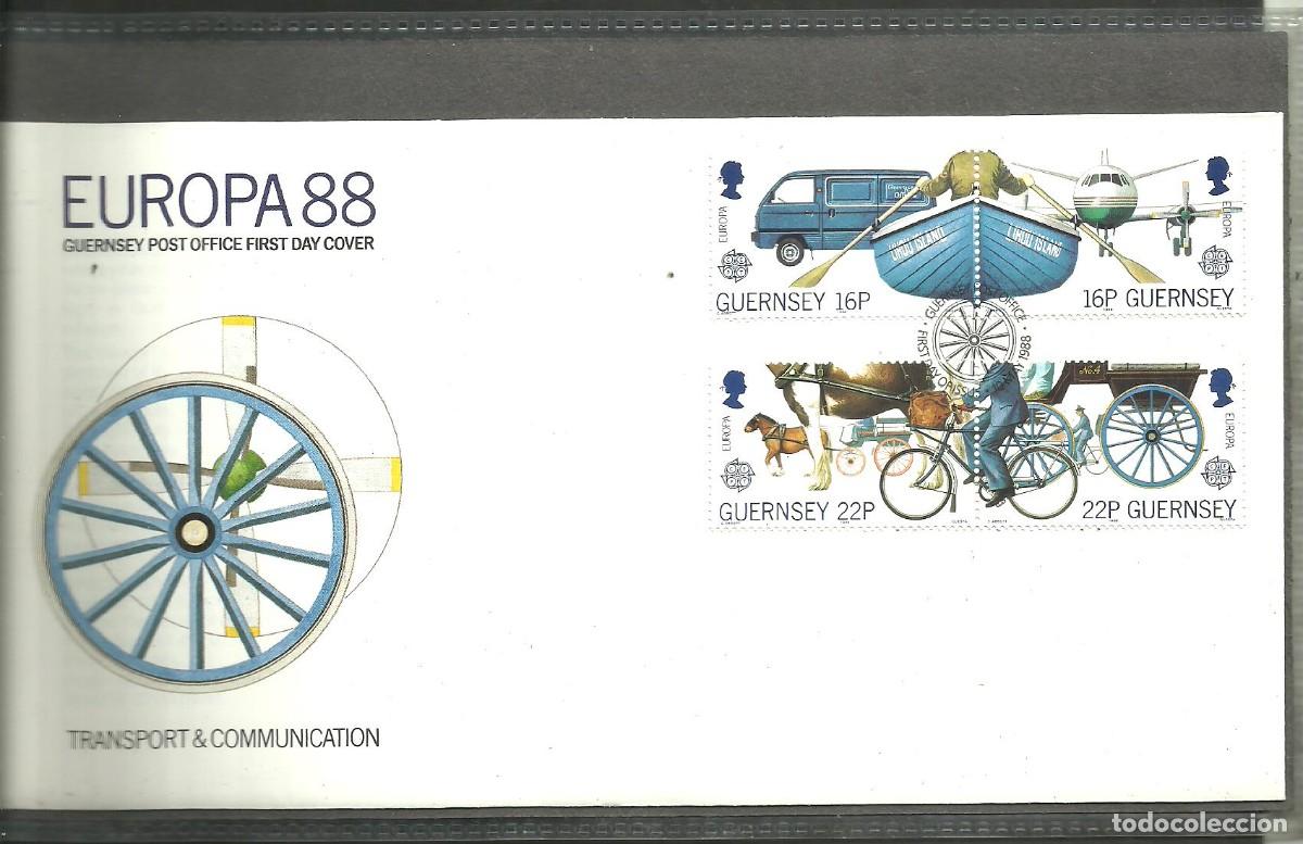 Sellos: GUERNSEY 1988 FDC Yvert nro. 419-22