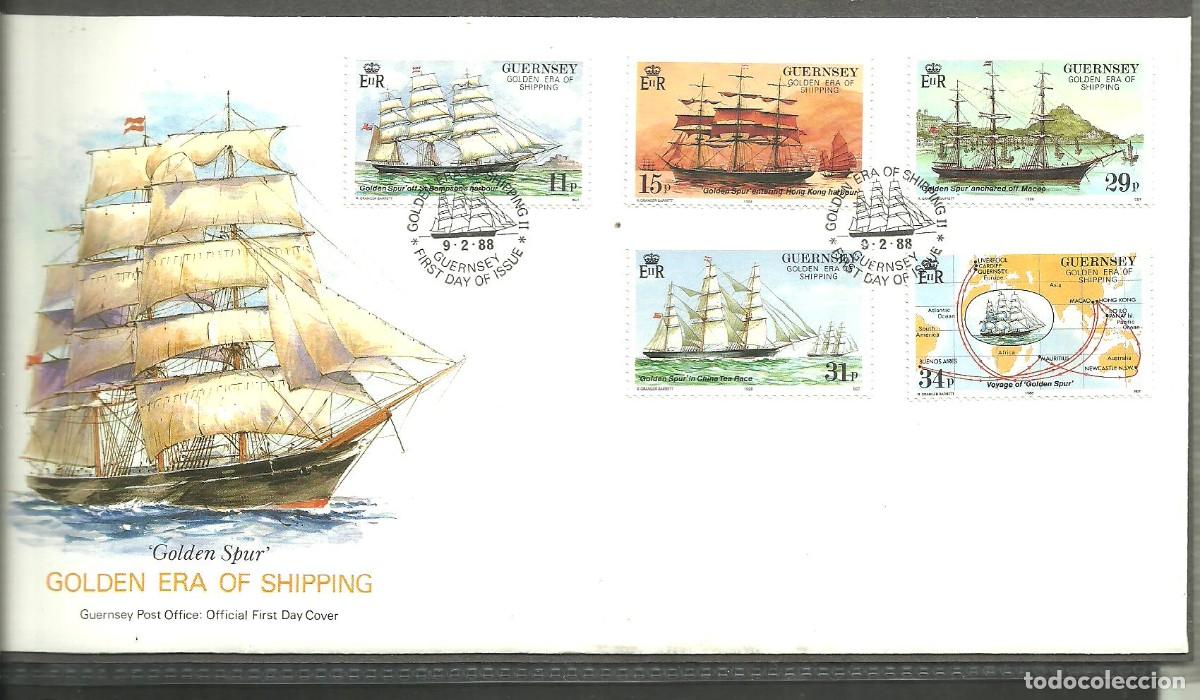 Sellos: GUERNSEY 1988 FDC Yvert nro. 412-16