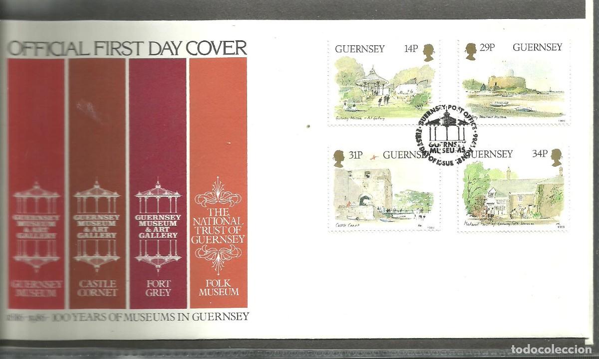 Sellos: GUERNSEY 1986 FDC Yvert nro. 371-74