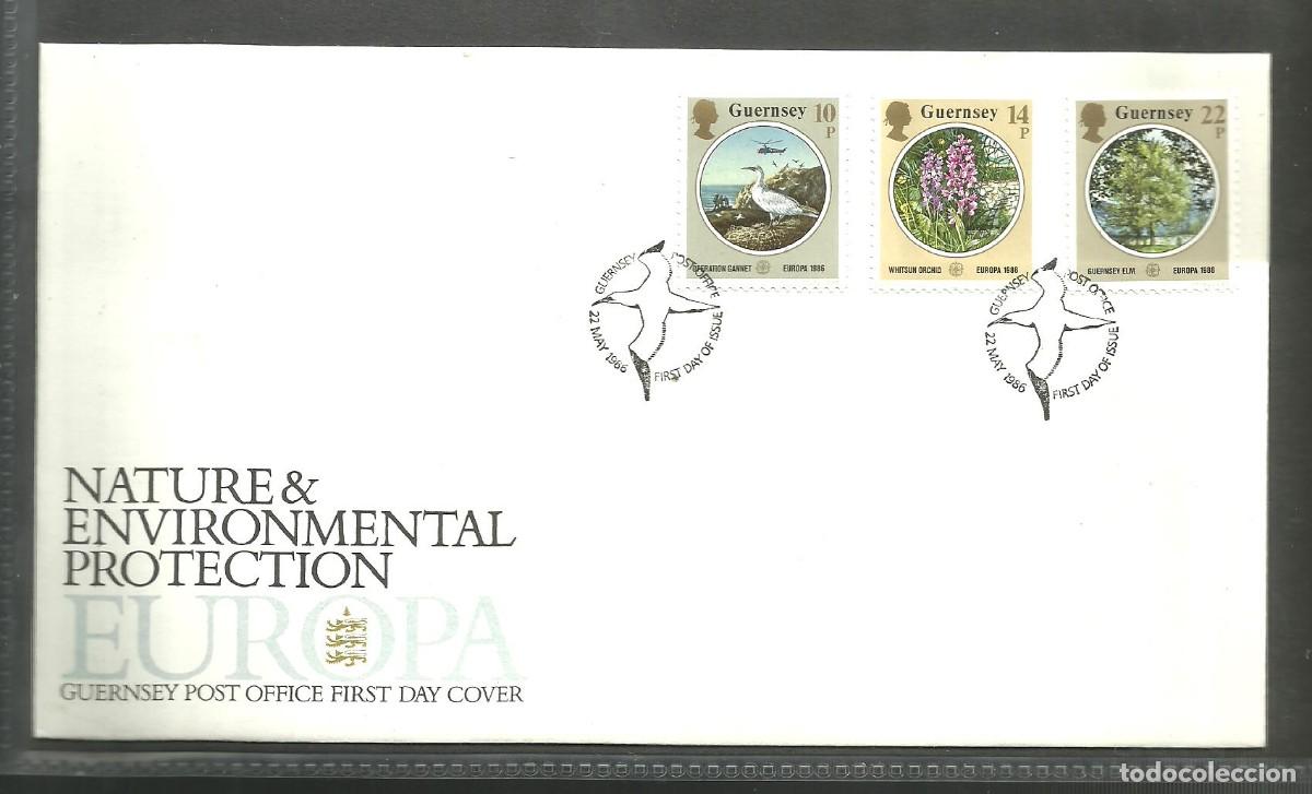 Sellos: GUERNSEY 1986 FDC Yvert nro. 359-61
