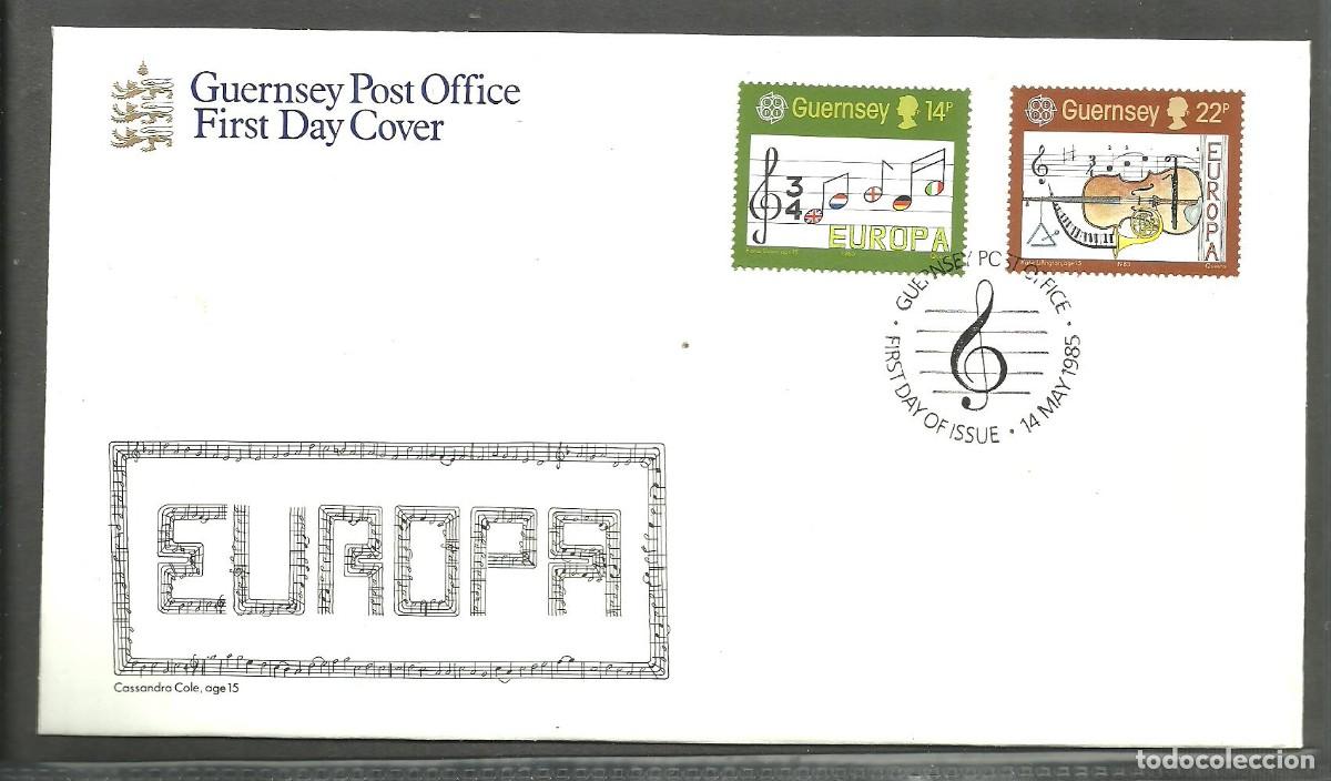 Sellos: GUERNSEY 1985 FDC Yvert nro. 322-23