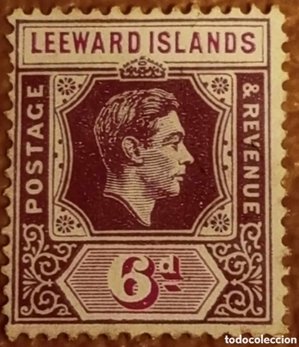 Sellos: Sello Islas Leeward 6d Rey Jorge VI 1938 (Scott 111) MH