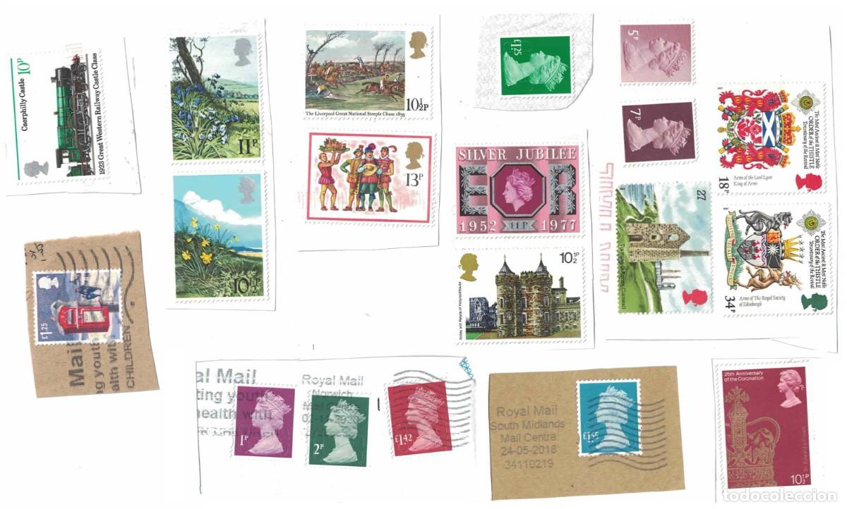 Sellos: UK lot of 19 used stamps