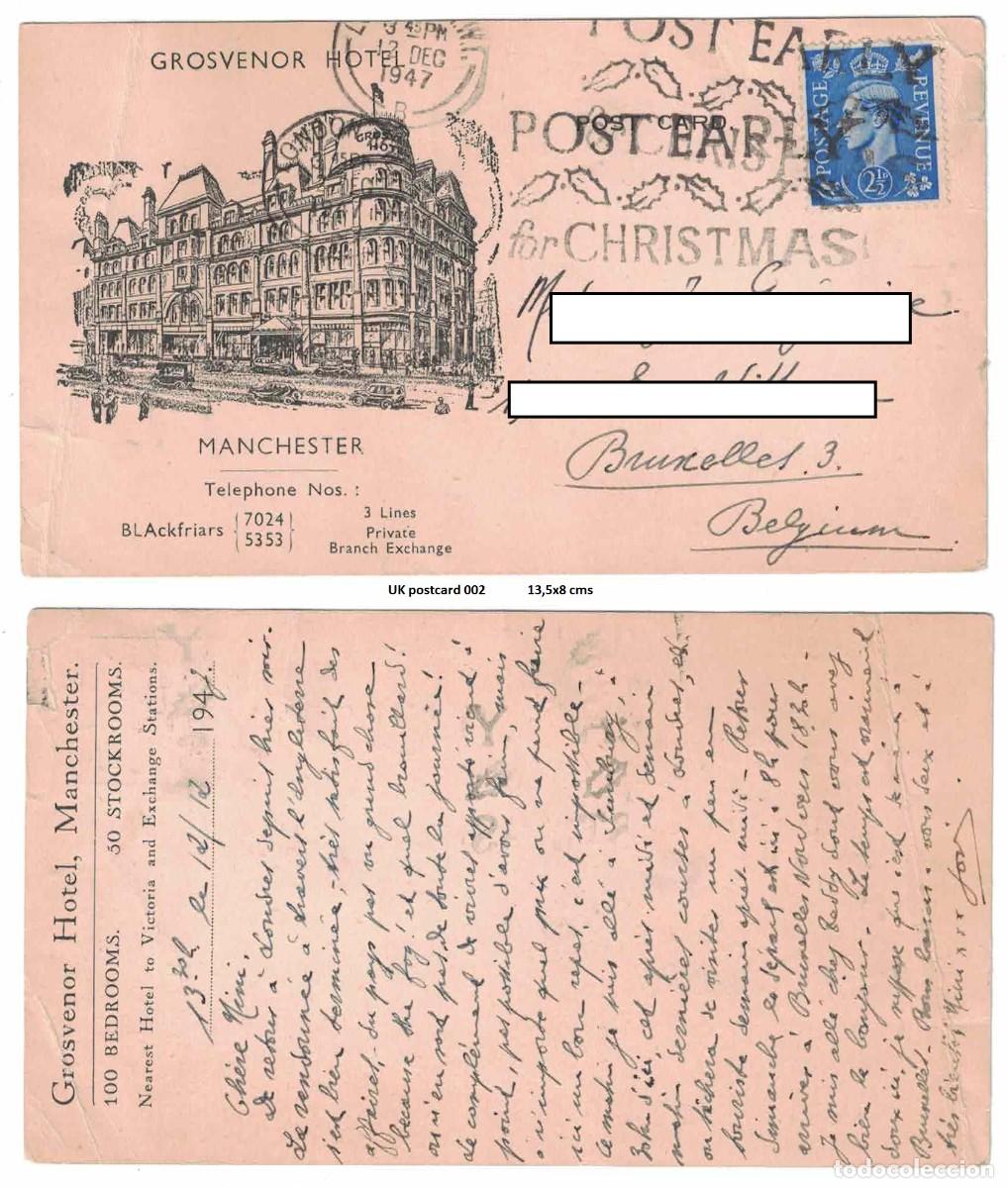 Sellos: UK post card sent to Belgium